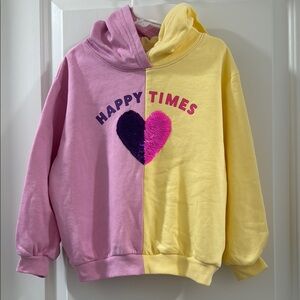 H&M Pink and Yellow Hoodie